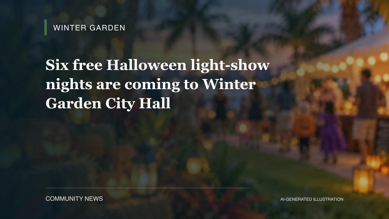 Six free Halloween light-show nights are coming to Winter Garden City Hall