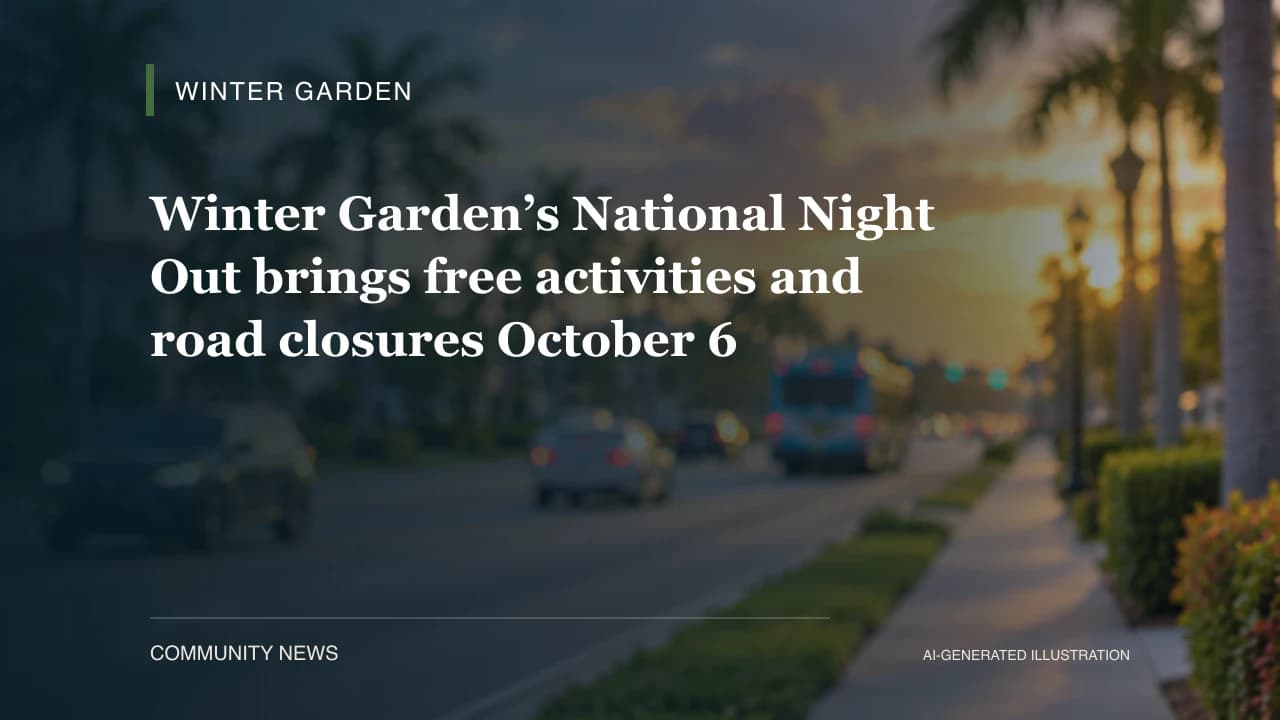 Winter Garden’s National Night Out brings free activities and road closures October 6